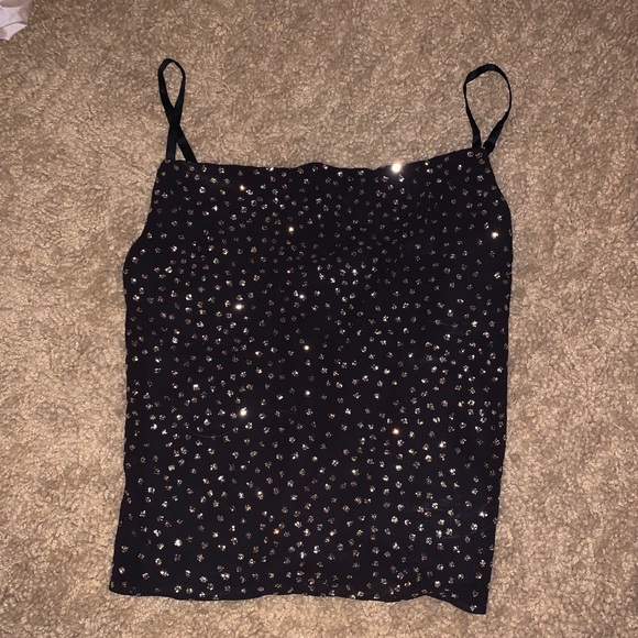 H&M GOLD & BLACK TOP - Picture 1 of 3